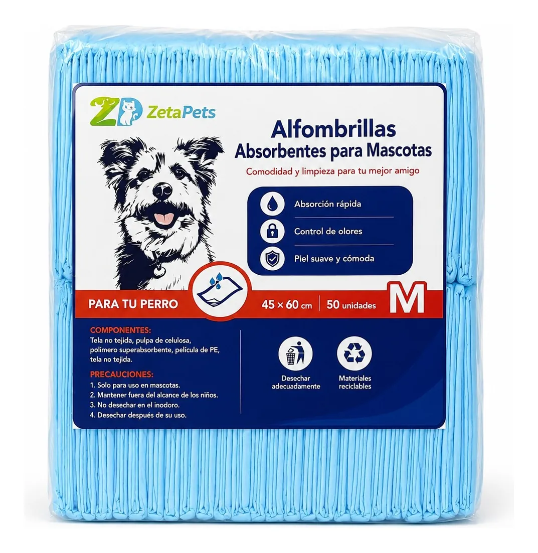 Paños de absorción rápida para perros x50 unidades